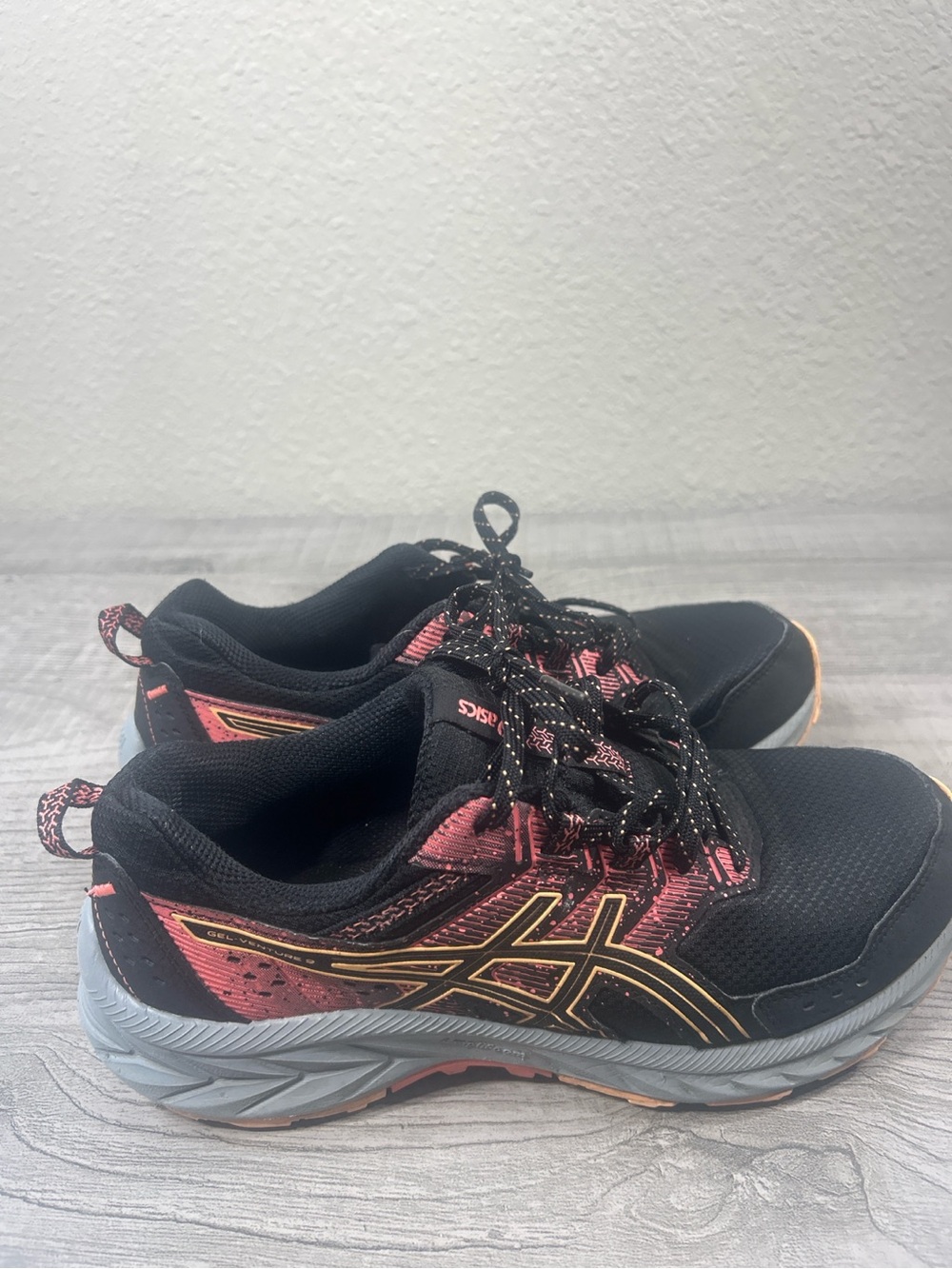 ASICS Gel Venture 9 Trail Running Shoes Black Pink Women’s Sneakers Size 8.5 - Picture 7 of 10